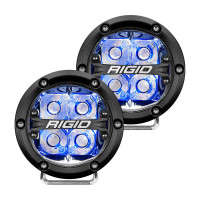 RIGID 360-Series 4" LED OE Off-Road Fog Light/ Spot Beam Backlight (Pair | Blue) 