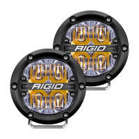RIGID 360-Series 4" LED OE Off-Road Fog Light/ Drive Beam Backlight (Pair | Amber) 