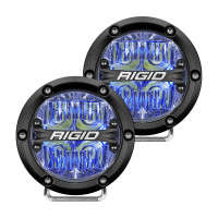 RIGID 360-Series 4" LED OE Off-Road Fog Light/ Drive Beam Backlight (Pair | Blue) 