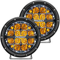 RIGID 360-Series 6" LED OE Off-Road Fog Light/ Spot Beam Backlight (Pair | Amber) 