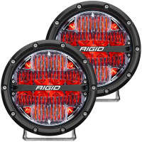 RIGID 360-Series 6" LED OE Off-Road Fog Light/ Drive Beam Backlight (Pair | Red) 