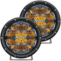 RIGID 360-Series 6" LED OE Off-Road Fog Light/ Drive Beam Backlight (Pair | Amber) 