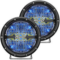 RIGID 360-Series 6" LED OE Off-Road Fog Light/ Drive Beam Backlight (Pair | Blue) 