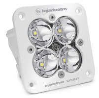 Baja Designs Single Squadron Sport Spot Beam Flush Mount Light Pods (Clear/White Body)