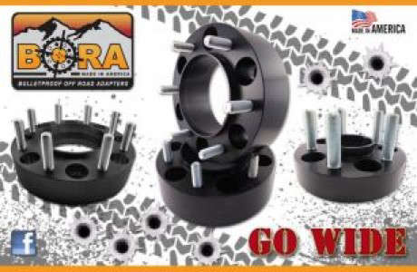 BORA 1.5" Aluminum Adapter Vehicle Bolt pattern 6x4.5 to Wheel Bolt pattern 6x5.5