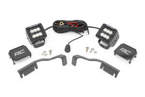 Rough Country LED Ditch Light Kit | Black Series | Flood Beam