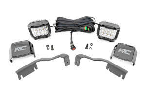 Rough Country LED Ditch Light Kit | Black Series | 3" Osram Wide Angle | 22-23 Nissan Frontier