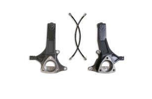 MaxTrac 4.5" Front Lift Spindles w/ Extended Brake Lines (02-18 Dodge/Ram 1500/19-24 1500 Classic | RWD)