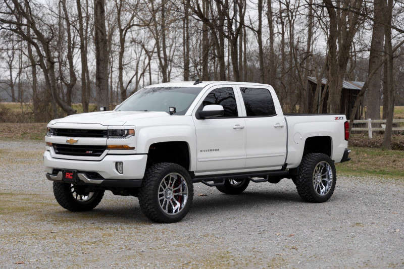 Rough Country LED Light | Ditch Mount | 2" Black Pair | White DRL | 14-18 Chevrolet Silverado/GMC Sierra 1500