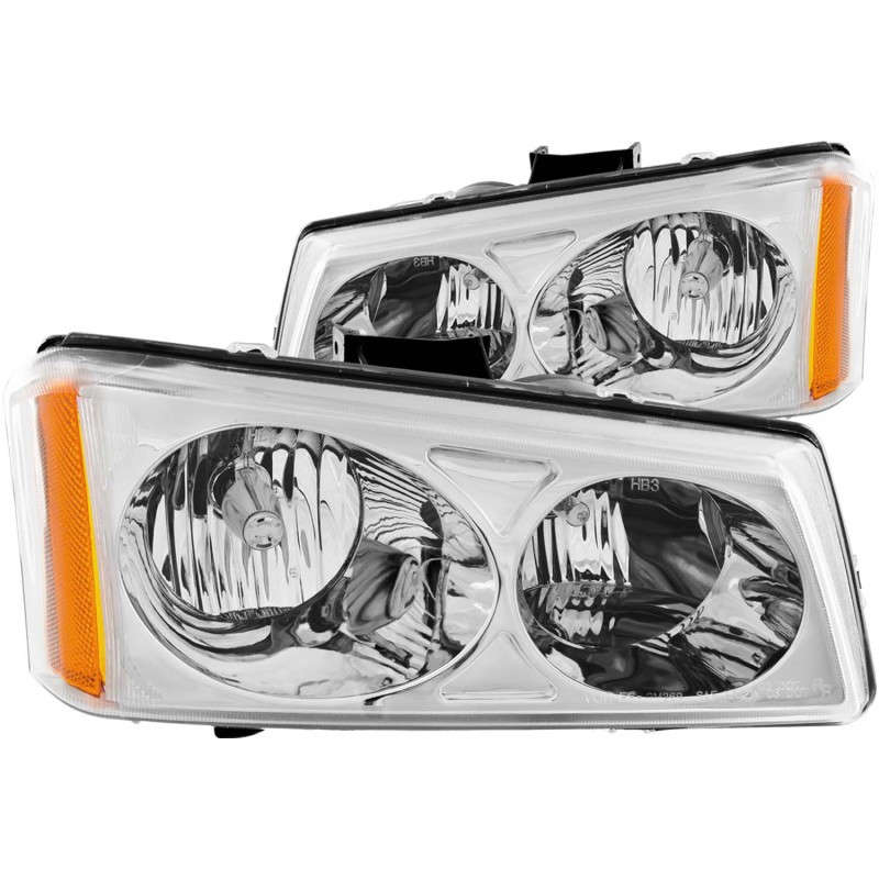 Anzo 111010-ANZO Crystal Headlights | Clear/Chrome | Custom Offsets