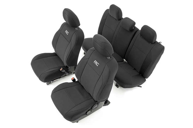 Rough Country Seat Covers | Front and Rear | Crew Cab | 16-23 Toyota Tacoma
