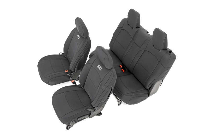 Rough Country Seat Covers | Front and Rear (18-24 Jeep Wrangler JL | 4WD | 2 Door)