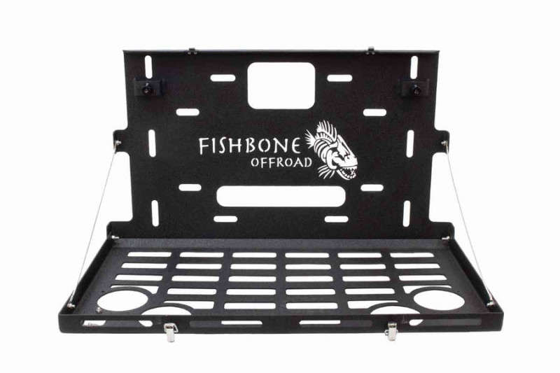 Fishbone Offroad Black Tailgate Table | 07-18 Jeep Wrangler JK
