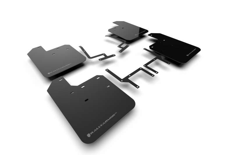 Rally Armor UR Mud Flap With Grey Logo | Black (18-24 Jeep Wrangler JL/JLU)