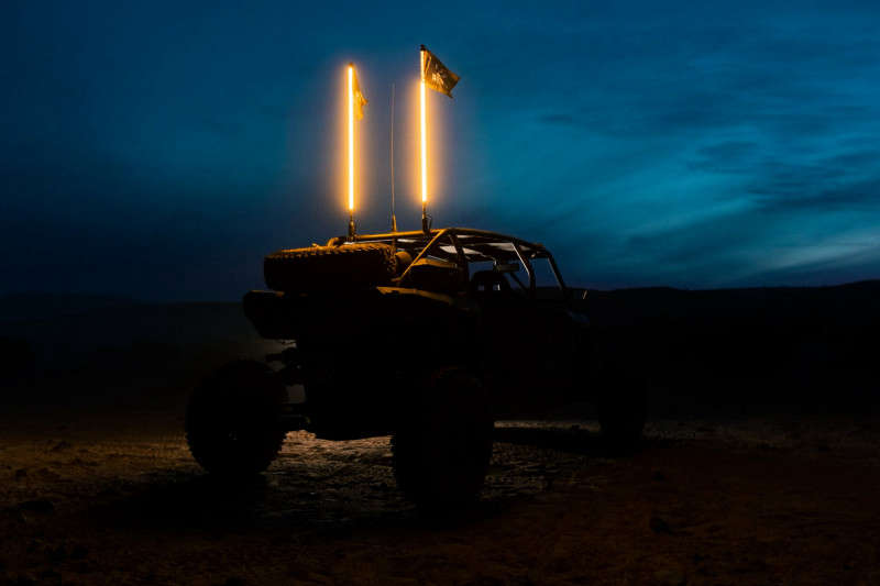 Amber LED Whips on UTV