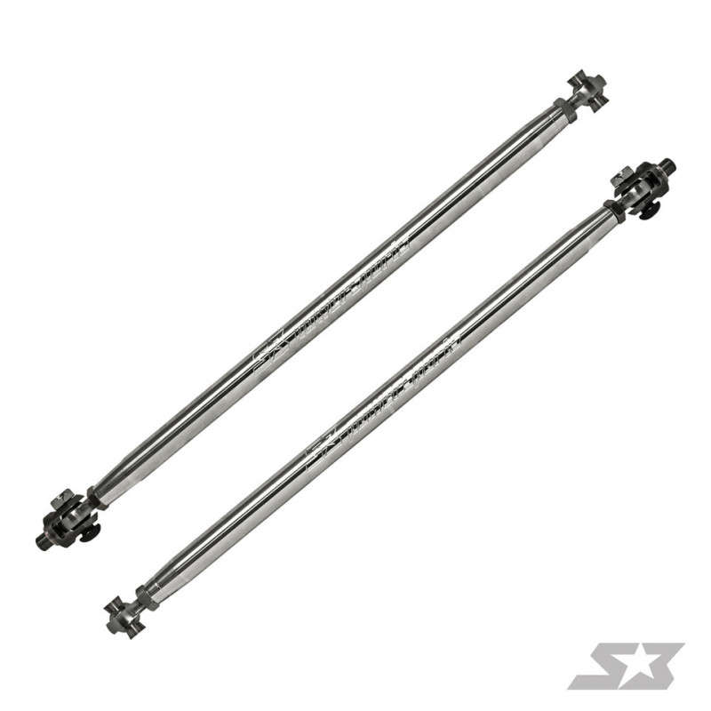 S3 Powersports Tie Rods w/Clevis (72" Black Anodized) | 17-23 Can-Am Maverick X3