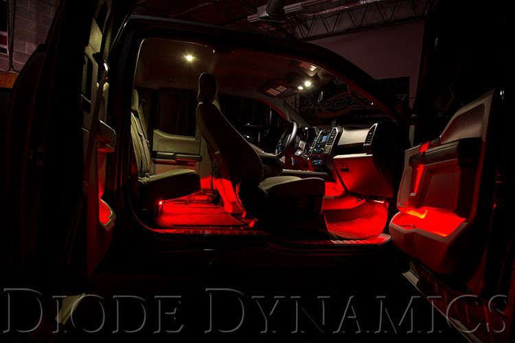 Diode Dynamics Single-Color Red LED Footwell Kit