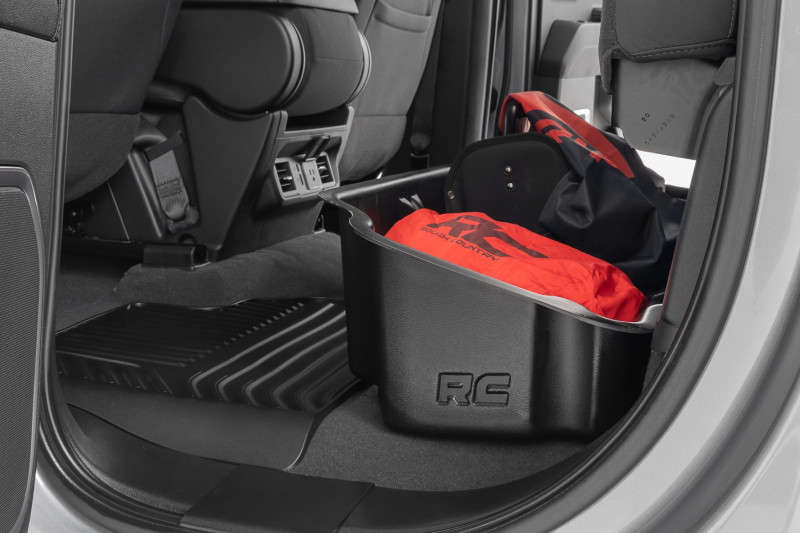 Rough Country Under Seat Storage | Double Cab | 19-24 Chevy Silverado/GMC Sierra 1500/2500HD/3500HD