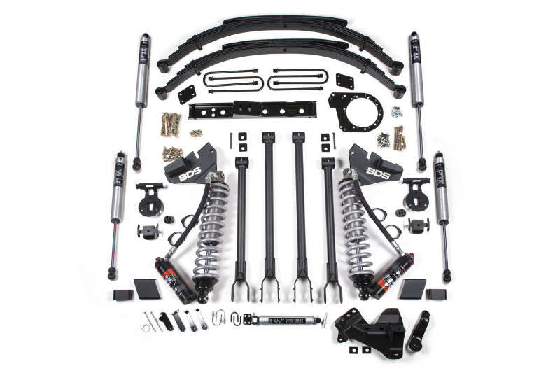 BDS Suspension 7" Lift Kit w/4-Link | Fox 2.5 Performance Elite Coil-Over Conversion | Leaf Springs (20-22 Ford F-250/F-350 Super Duty | 4WD | Diesel)
