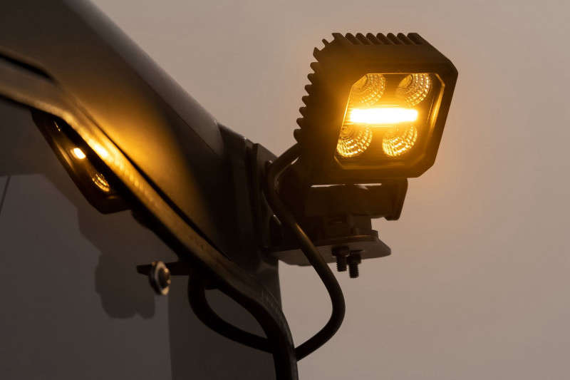 Rough Country 70802RC LED Light Pair 2 Inch Square Flood Swivel