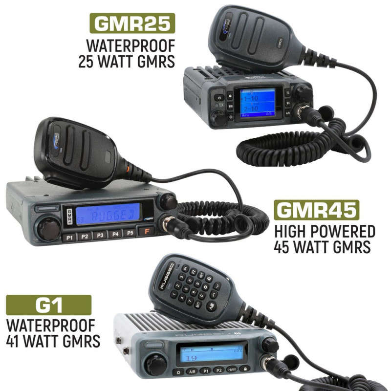 Rugged Radios Two-Way Gmrs Mobile Radio Kit | 25 Watt | Gmr25 Waterproof (21-24 Ford Bronco)