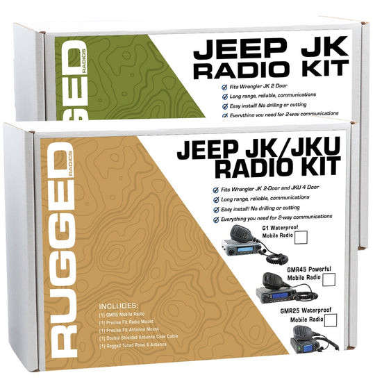 Rugged Radios Two-Way Gmrs Mobile Radio Kit | 41 Watt | G1 Waterproof (07-18 Jeep Wrangler JK)