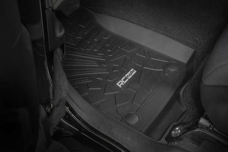Rough Country Flex-Fit Floor Mats | FR & RR (18-24 Jeep Wrangler JLU | 4WD | 4 Door)