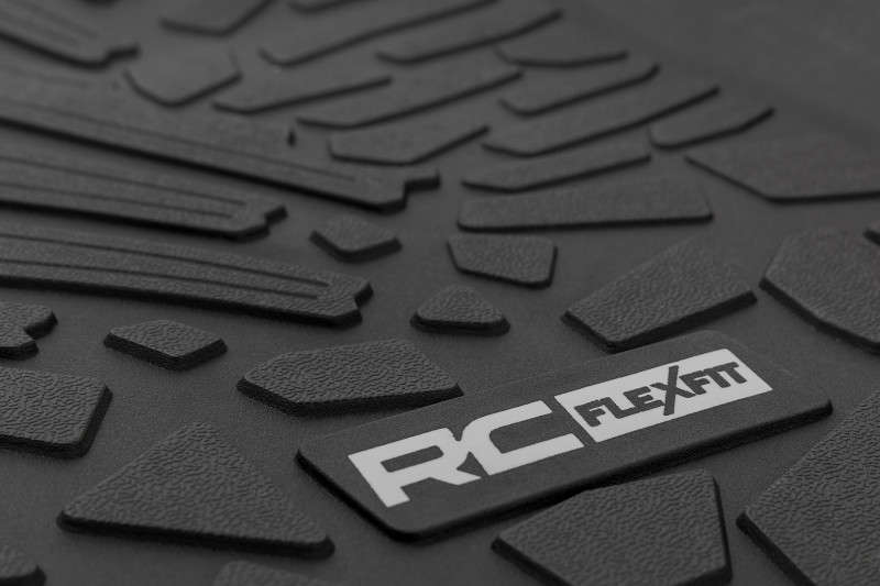 Rough Country Flex-Fit Floor Mats | FR & RR (18-24 Jeep Wrangler JLU | 4WD | 4 Door)