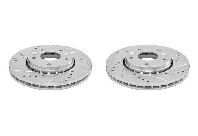 PowerStop JBR1913XPR-PS Evolution Drilled, Slotted & Zinc Plated Rotors ...