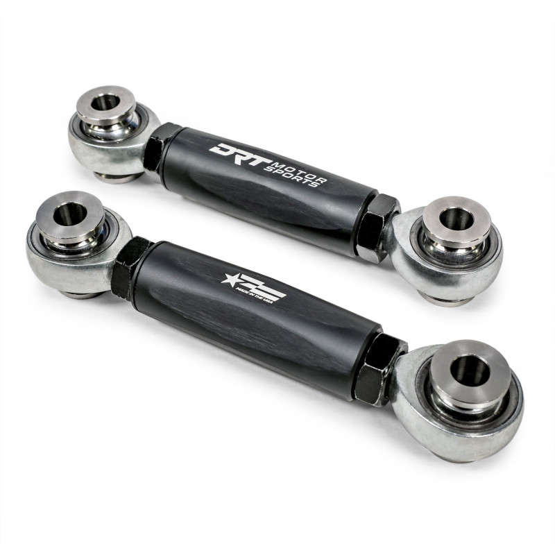 DRT Motorsports Hex Front Sway Bar Link Set, Black
