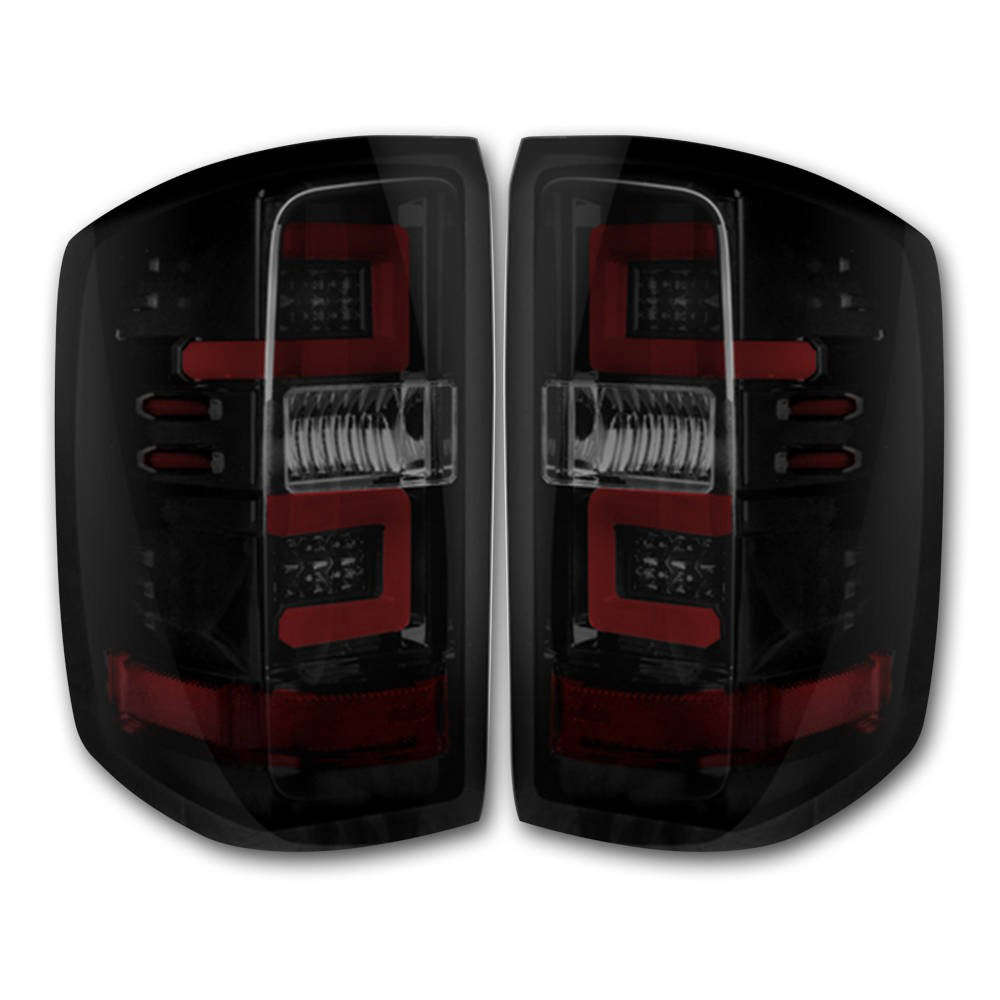 Recon 264297RBK-RCN LED TAIL LIGHTS w/ Dark Red Smoked Lens