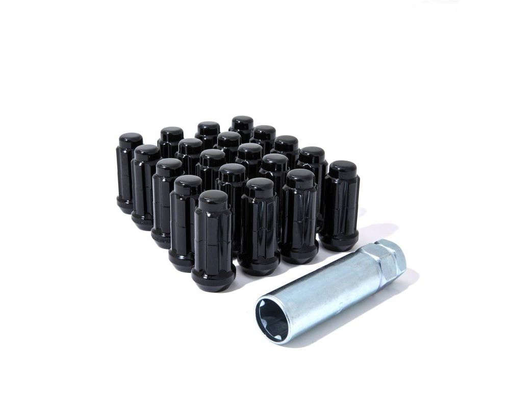 Gorilla Automotive Gorilla 5-Lug Wheels 1/2"-20 Thread Spline Black Lug Nuts