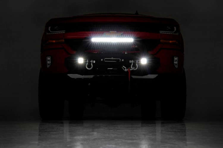 Rough Country 10761RC EXO Winch Mount Kit (0718 Chevy Silverado 1500) Custom Offsets