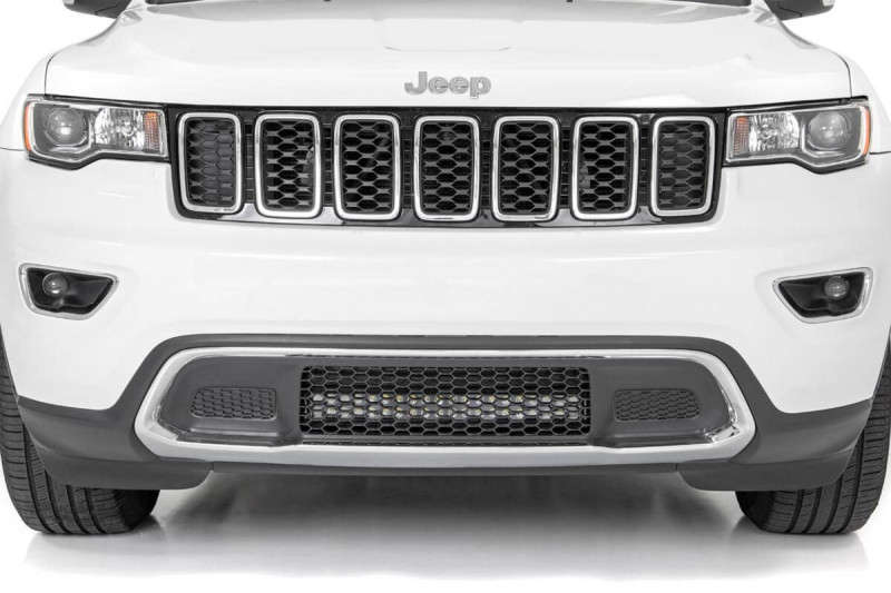 Rough Country Chrome Series LED Bumper Kit | 20" | Dual Row | White DRL (11-20 Jeep Grand Cherokee WK2)