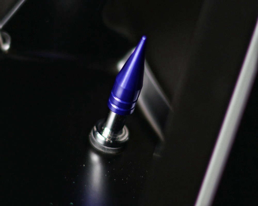 Color BLUE 1.25in Spiked Metal Valve Stem Caps