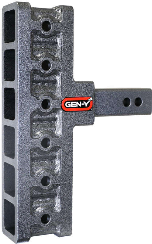 GEN-Y MEGA-Duty Adjustable Drop Hitch - 2" Receiver, 10K Lbs Tow Capacity, 5" To 22.5" Drop/Rise
