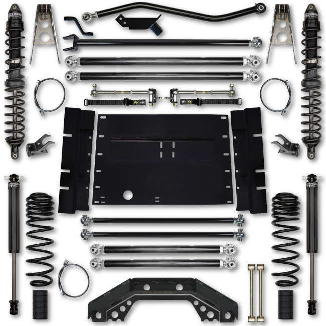 Rock Krawler TJ 4.5 Inch X Factor Long Arm Stg 1 Lift Kit w/ Coilover Shocks Rock Krawler TJ 4.5 Inch X Factor Long Arm Stg 1 Lift Kit w/ Coilover Shocks