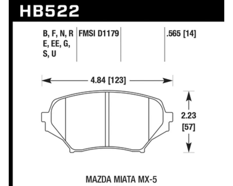 Hawk Performance DTC-70 Mazda Miata Front 2006-2014