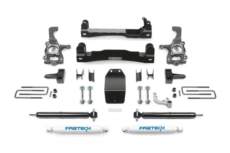 Fabtech 4" Basic Suspension System with Rear Performance Shocks for 2015-2020 Ford F150 4WD