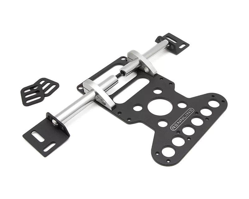 Rennline Universal Fire Extinguisher Mount for Race Seats - Adjustable Aluminum, Black