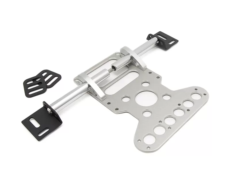 Rennline Universal Fire Extinguisher Mount for Race Seats - Silver, Adjustable Aluminum