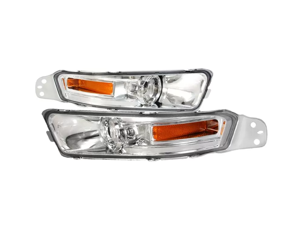 Spec-D Factory Style Bumper Lights (Chrome Housing/Clear Lens (05-09 Ford Mustang | RWD)