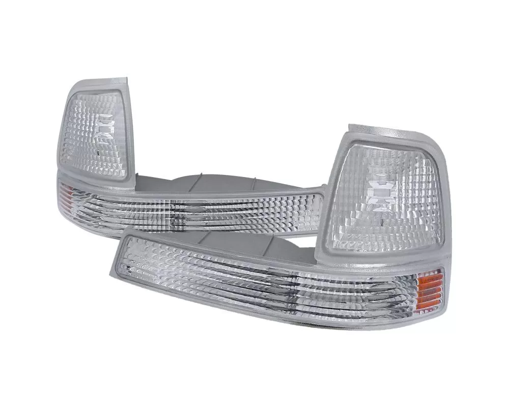 Spec-D Corner Parking Turn Signal Lights (Chrome Housing/Clear Lens (98-00 Ford Ranger | 4WD/RWD)