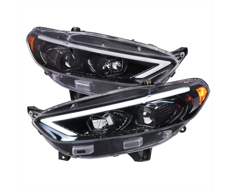Spec-D Switchback Sequential Turn Signal Projector Headlights (Glossy Black Housing/Clear Lens (13-16 Ford Fusion | AWD/FWD)