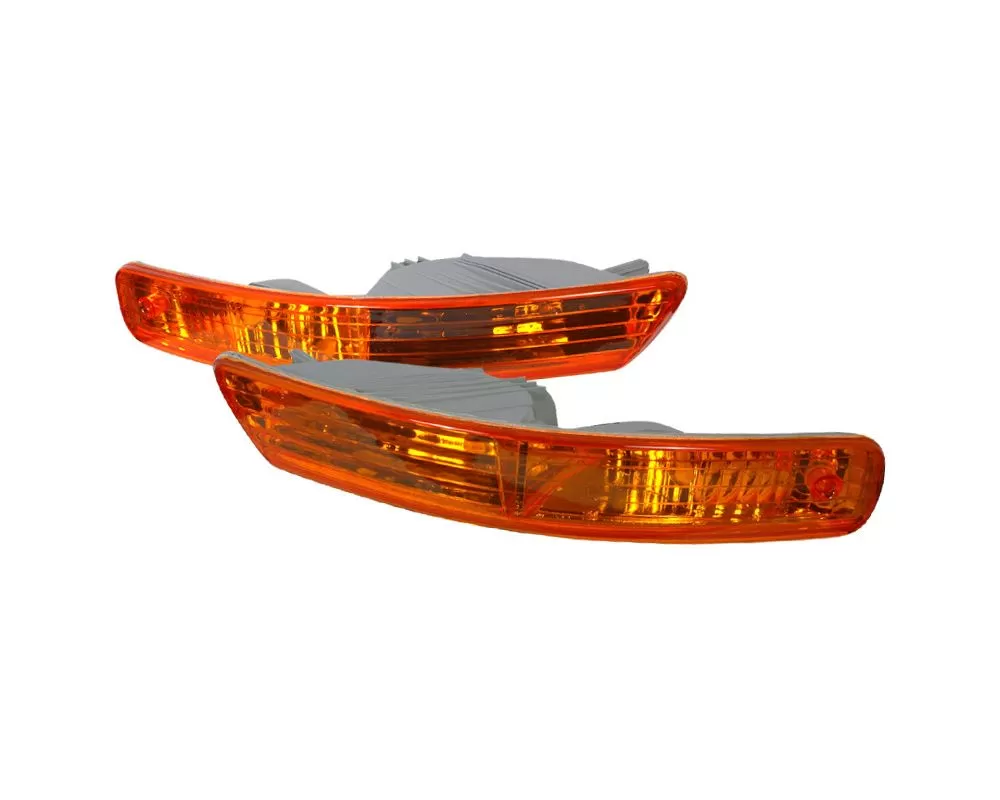 Spec-D Bumper Lights (Chrome Housing/Amber Lens (98-01 Acura Integra | FWD)