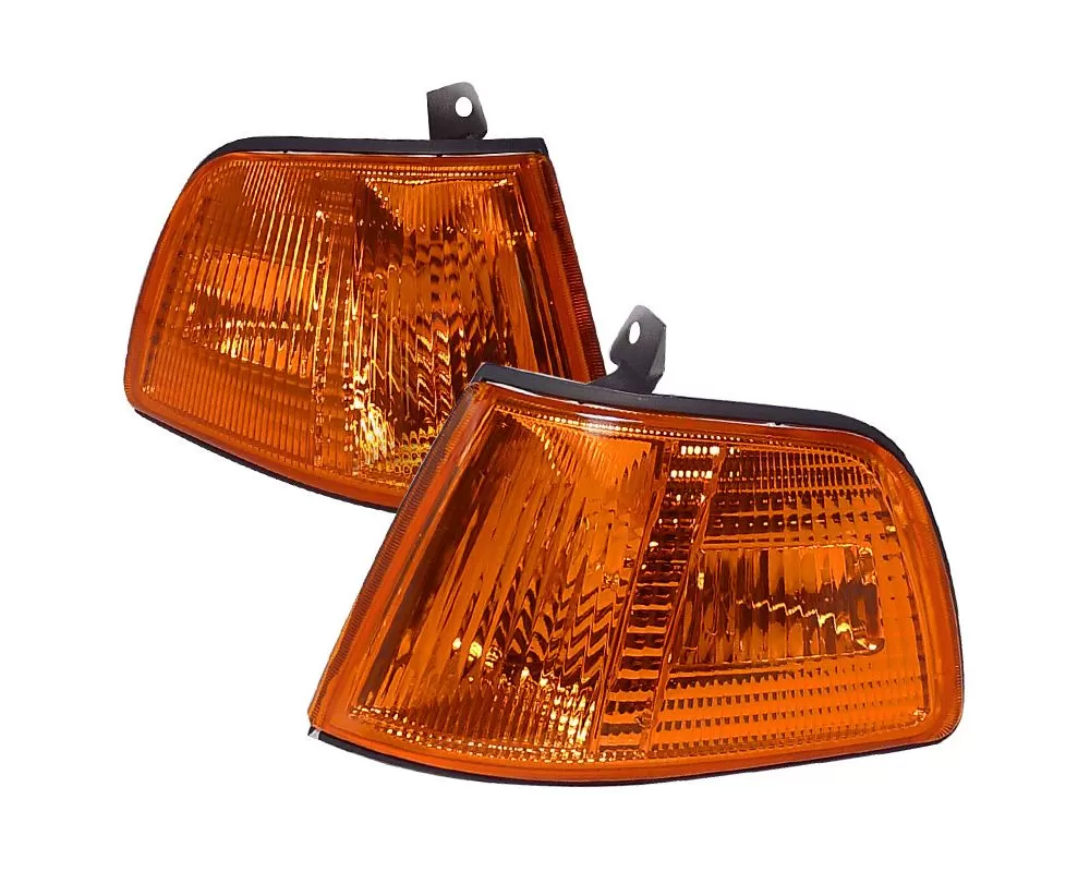 Spec-D Corner Lights (Chrome Housing/Amber Lens (90-91 Honda Civic | 4WD/FWD)