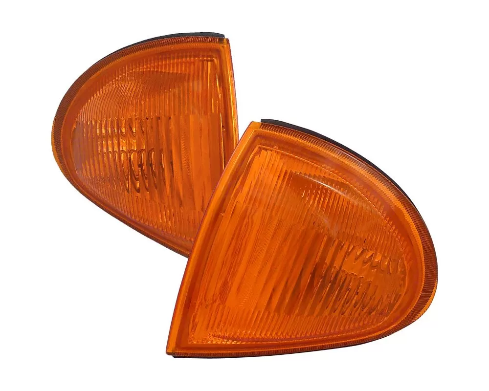 Spec-D Corner Lights (Chrome Housing/Amber Lens (93-97 Honda Civic del Sol | FWD)