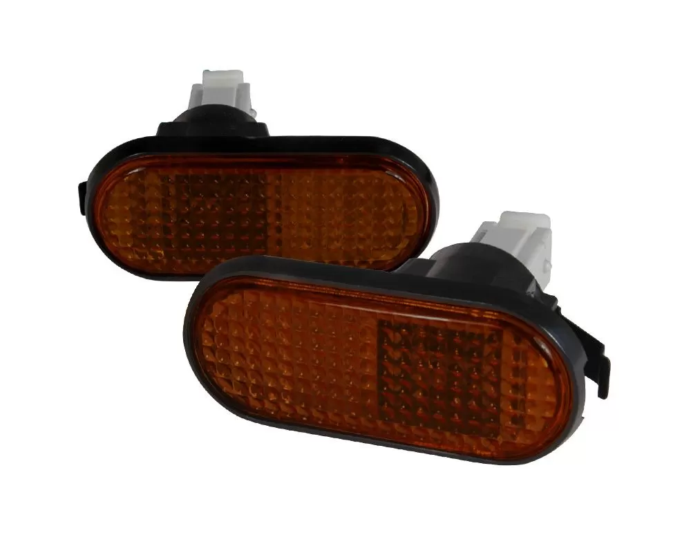 Spec-D Side Marker Flat Style Lights (Amber Smoked Lens (92-95 Honda Civic | FWD)