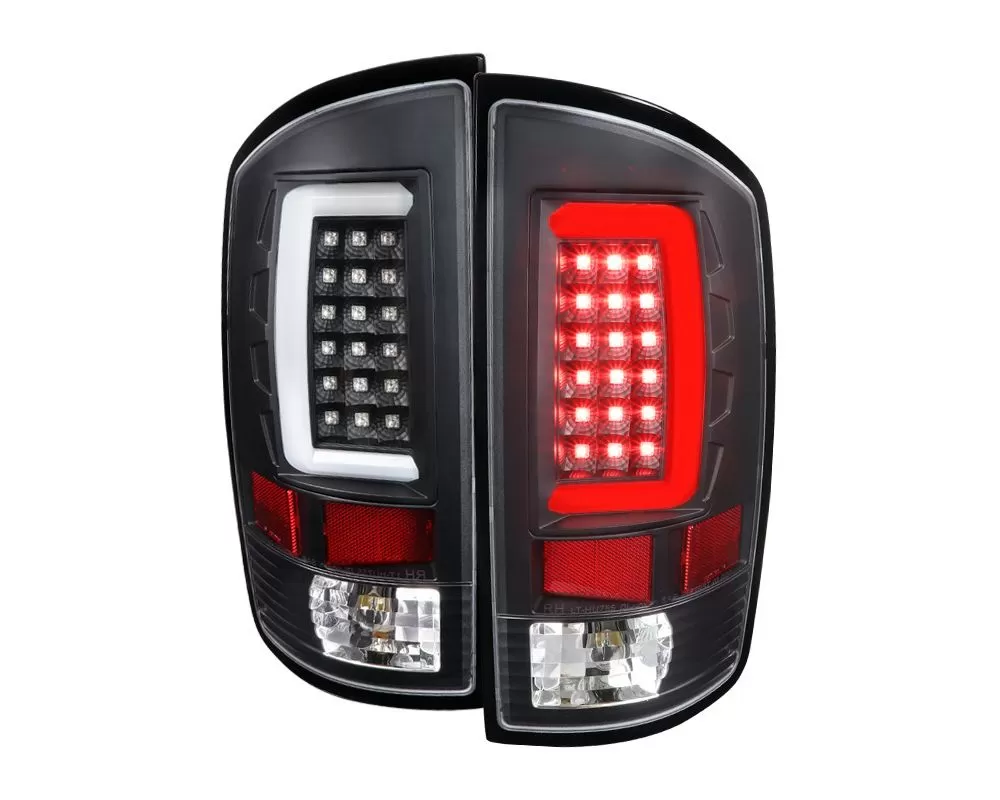 Spec-D LED Taillights (Matte Black Housing/Clear Lens (07-09 Dodge Ram 1500/Ram 2500/Ram 3500 | 4WD/RWD)