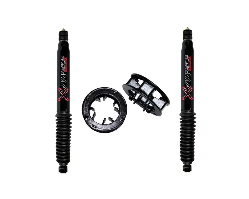Skyjacker Leveling Kit 2 Inch Front Spacer Aluminum with Black MAX Shocks for RAM 2500 3500 2013-2021